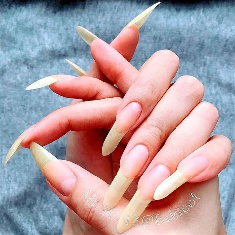 @fukicot #nails #longnails #naturalnails #longnaturalnails #barenails # ...