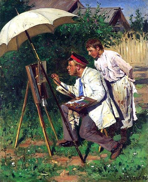 МАКОВСКИЙ ВЛАДИМИР ЕГОРОВИЧ (1846-1920).Художник и подмастерье. 1895 ...