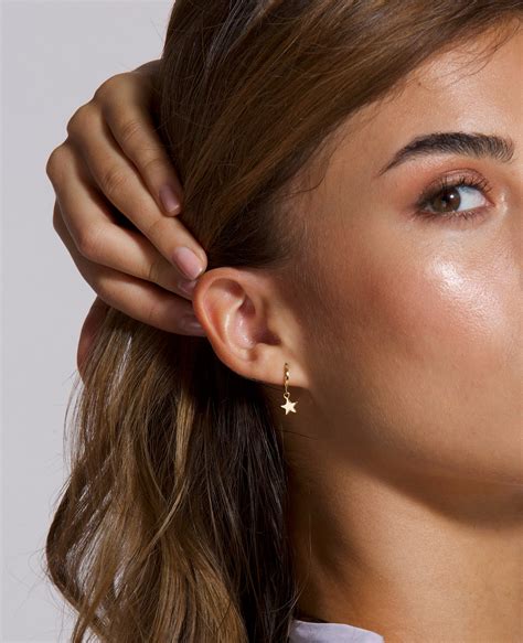 Star Hoop Earrings Star Earrings Gold Star Hoops Huggie | Etsy