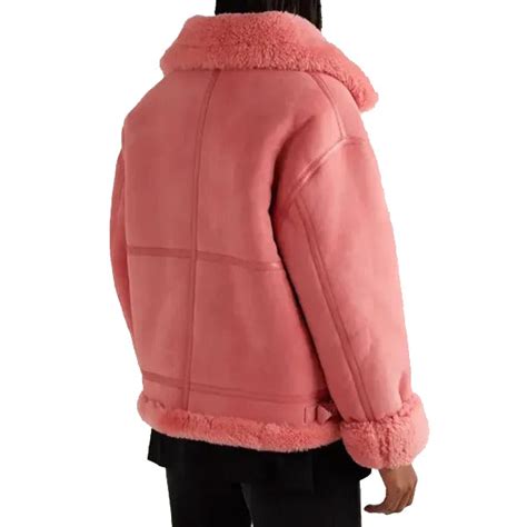 Designers Unisex Pink Shearling Jacket - Mready