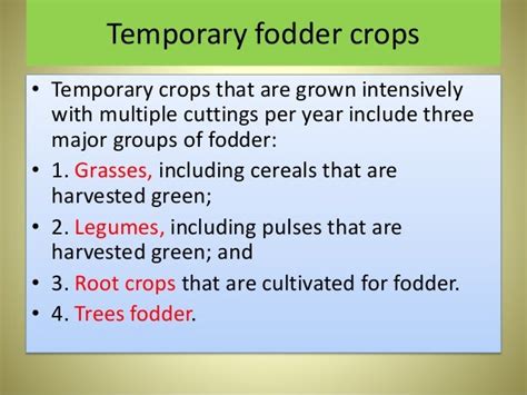 Fodder crops