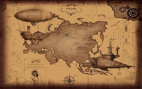 Стимпанк карта мира 60 фото - wForm.ru