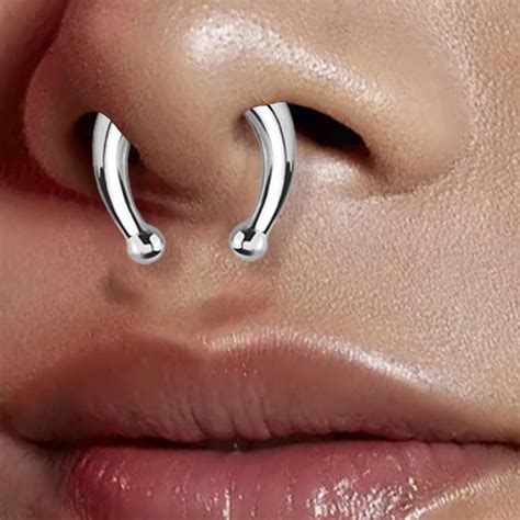 1 шт., кольцо для имитации носа из нержавеющей стали | AliExpress