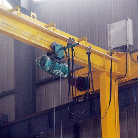 Motorized Jib Hoist Crane With Cabin Pendant Remote Control 0 - 360 Degree