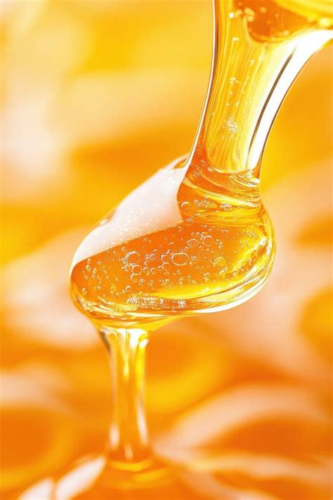 golden honey stream viscous amber flow stock   royalty