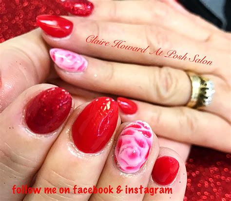 nail art roses these are so pretty, using the gel bottle inc colours