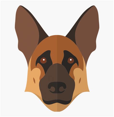 Cartoon German Shepherd Drawing, HD Png Download - kindpng