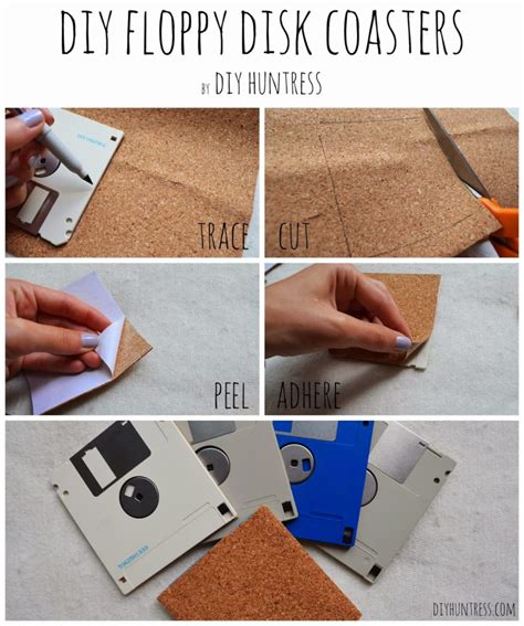 DIY Floppy Disk Coasters - DIY Huntress