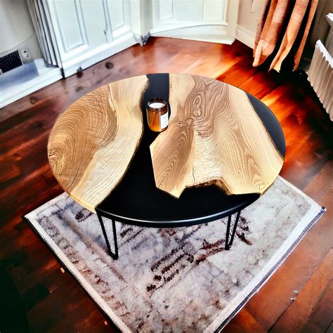 Canadian Hardwood & Epoxy river coffee table | aurrawoodco
