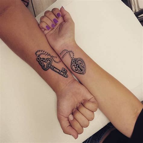 20 Unique Couple Tattoos For All The Lovers Out There! | Key tattoos ...