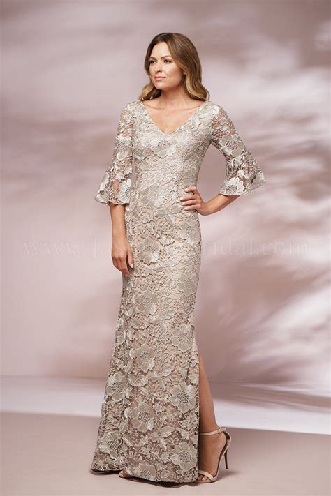 Mother of the bride gowns with bell sleeves sparkly eddie bauer – R&M