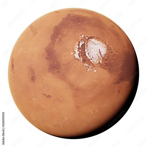 mars  red planet  north polar ice cap part   solar system