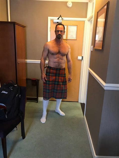 Christopher Meloni, 58, Shows Off Abs While Posing in Kilt