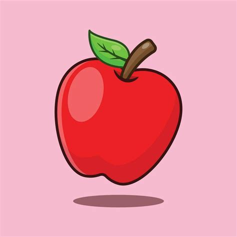 apple cartoon vector illustration  vector art  vecteezy