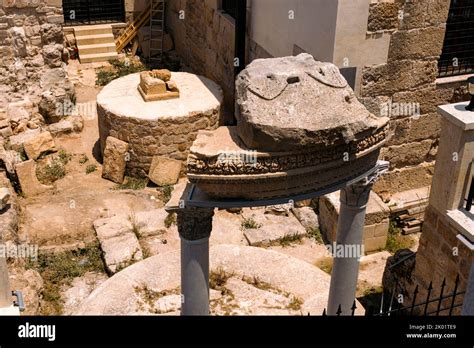 view of Historical ruin in the old Town of Antalya Turkey Stock Photo ...