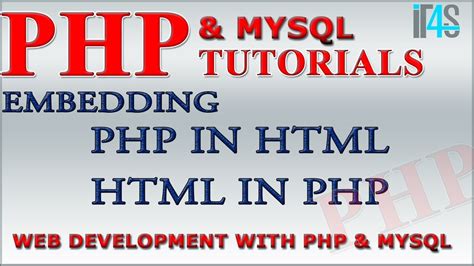 PHP Tutorial | Embedding html in php and php in html with example - YouTube