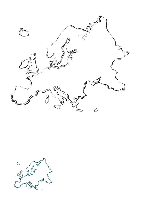 Free Europe Map Outline Coloring Page Template to Edit Online