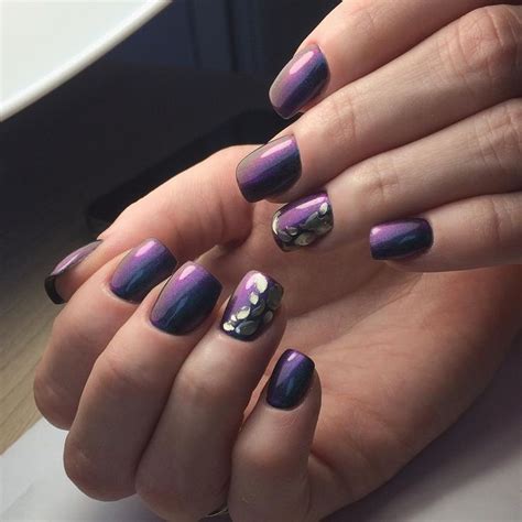 💅🏻Комбинирлванный маникюр,наращивание гелевых ногтей,цвет хамелион ...