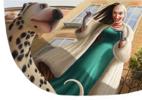 Иллюстрация Круэлла в стиле 2d | Illustrators.ru