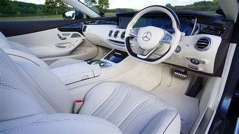 white mercedes benz interior design  stock photo