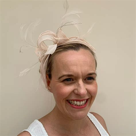 Max and Ellie CF1 Fascinator in Nudes – Lesley Ashworth