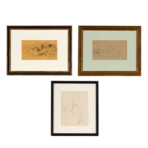 Reclining Nude with Crossed Legs, Casual Nude, and Woman Reading...