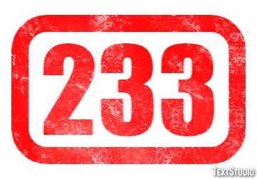 233 Text Effect and Logo Design Number