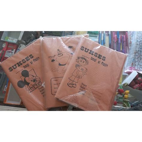 jual isi lembar sampul buku coklat sampul buku sekolah shopee