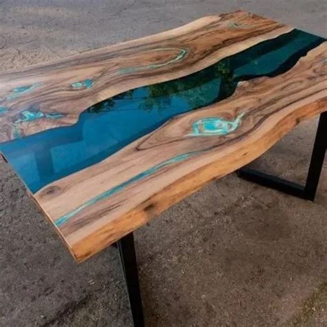 wood epoxy resin table top crystal clear   price  bengaluru