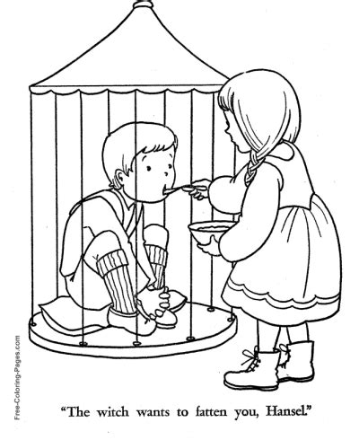 Hansel and Gretel Coloring Pages Free and Printable