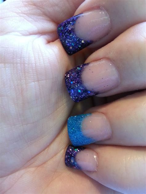 my purple and blue nails!! | Nails, Nail designs, Blue nails