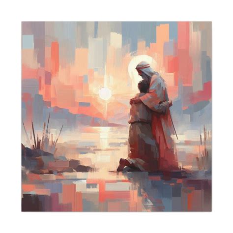 Home at Last: the Prodigal Son Modern Christian Art Print Canvas Wall ...