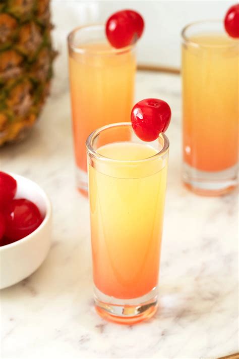 pineapple upside down cake shot