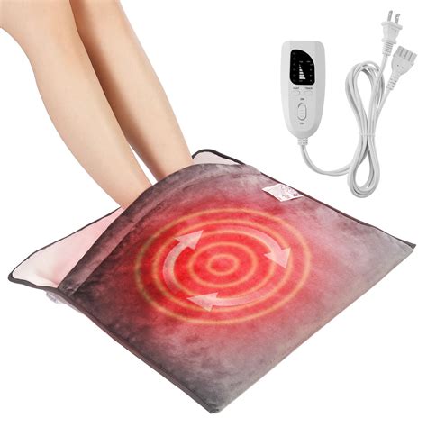 VEVOR Electric Heated Foot Warmer, King Size Ultra-Soft Flannel Heating
