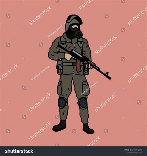 Special Forces Soldier Gorka Suit Altyn Stock Vector (Royalty Free ...