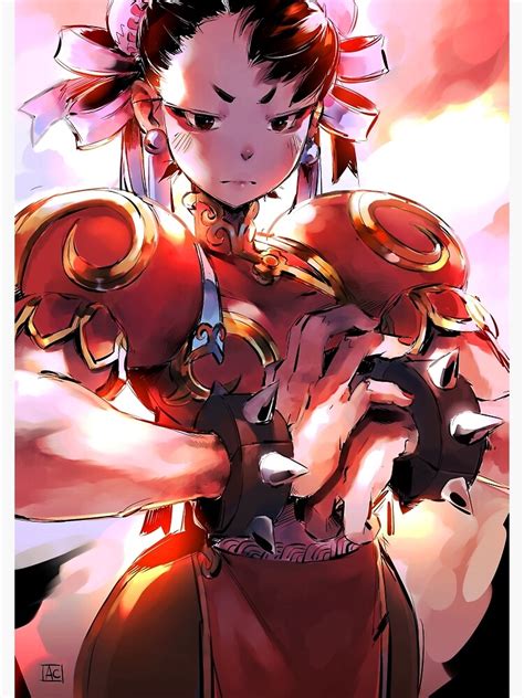 "Red Chun Li" Art Print by andrewcockroach | Redbubble