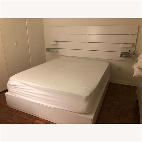Ikea Nordli Bed w/ Headboard & Storage - AptDeco