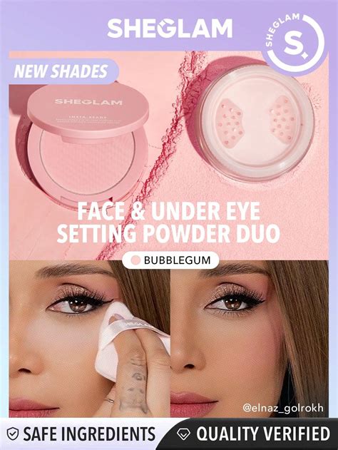 SHEGLAM Insta-Ready Face & Under Eye Setting Powder Duo-Bubblegum 2 In