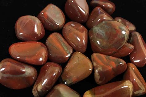 red jasper crystal tumbled stone small  twisted bead  rock shop