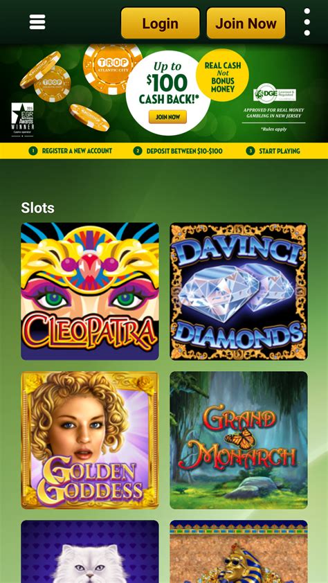 Tropicana Online Casino Review | $10 Free when signing up | Casinomeister