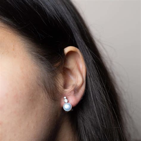 Сребърни обеци с перла "Порядък" – Silenti Jewelry