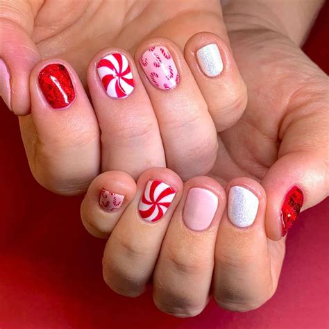 candy cane nail art designs 1