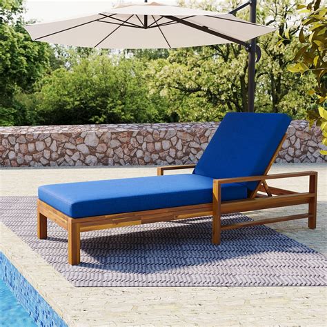 A-Cacia Wood Outdoor Chaise Lounge Chair with 3-Position Adjustable