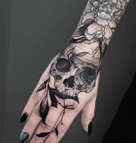 Tattoo • Подборка тату: Череп с цветами (41 фото)