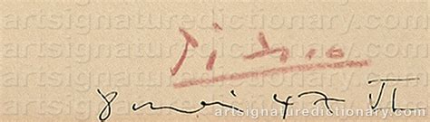 Pablo PICASSO, 1881–1973, Spain/France. – Art Signature Dictionary