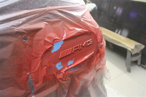 Mercedes Benz ML 63 AMG окраска шильдиков — DipWorks на DRIVE2