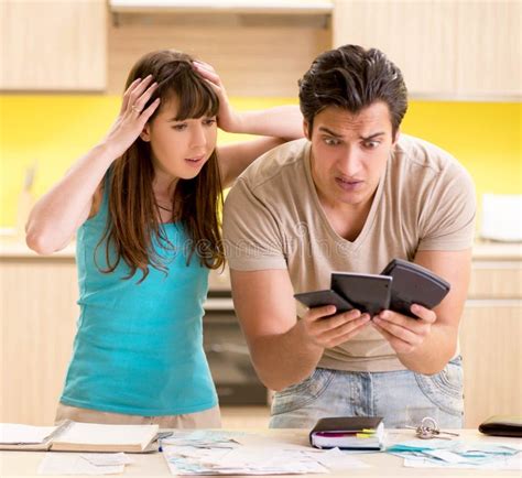 young family struggling  personal finance stock image image