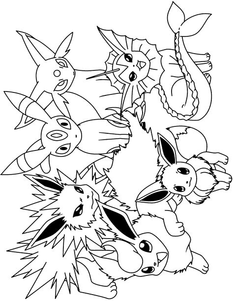 Free Printable Eevee Pokemon Coloring Pages