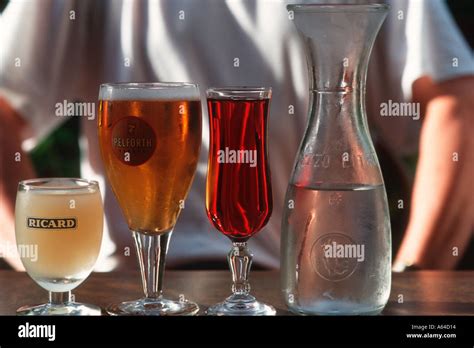 drinks in French bar Stock Photo - Alamy