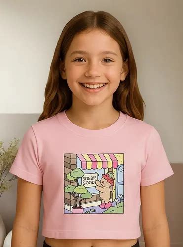 Camisa Bobbie Goods - Camisa Infantil Feminina Bobbie Goods Algodão Premium Verão | MercadoLivre